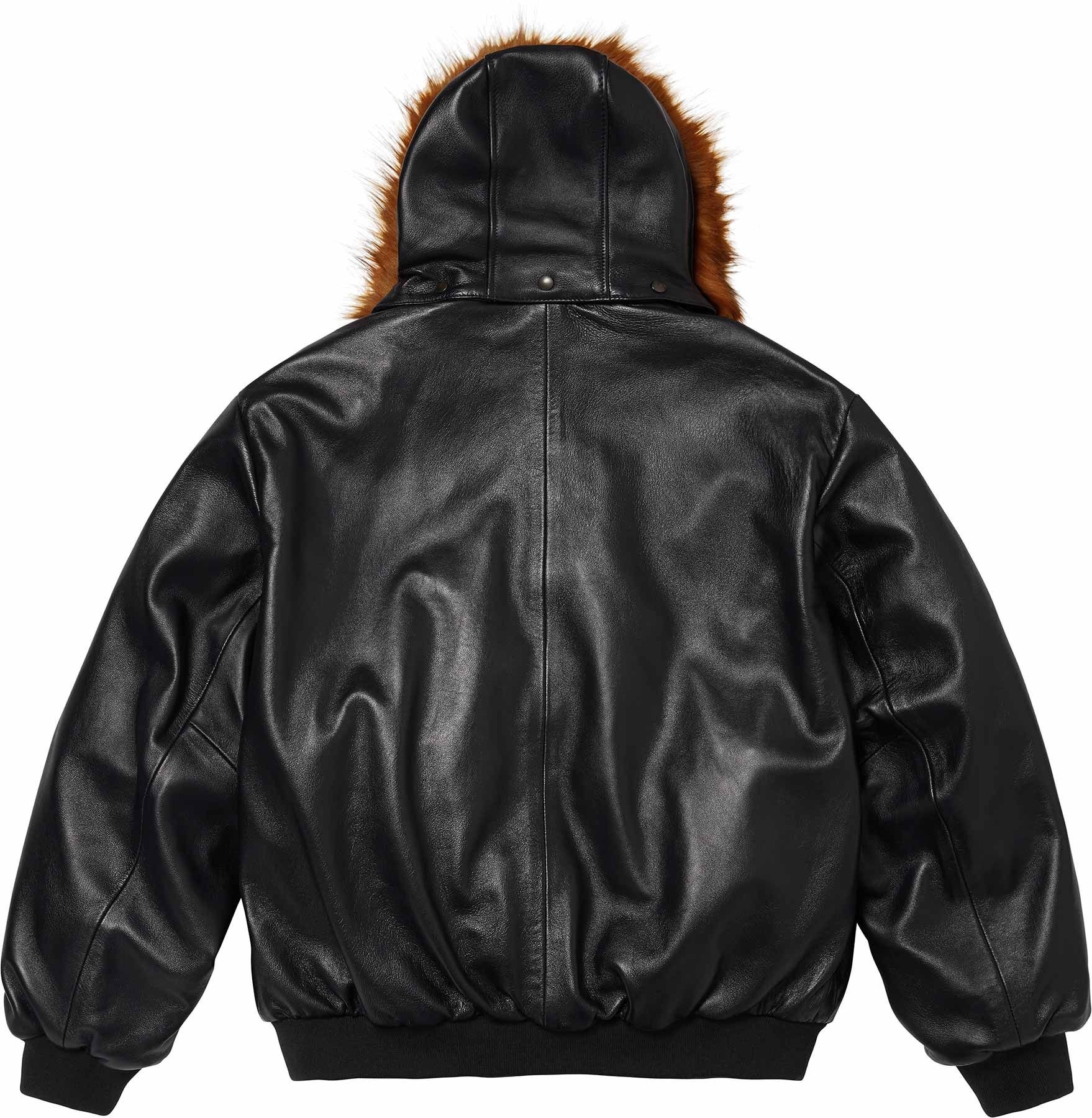 Supreme®/Schott® Hooded Leather Bomber Jacket view 14